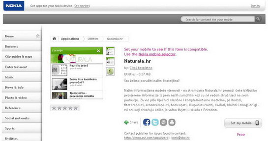 Naturala.hr i u Nokia Storeu!